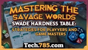 An illustration of the Savage Worlds SWADE hardness table, showcasing various materials and their hardness values for tabletop RPG gameplay.